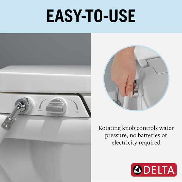 Manual Elongated Bidet Seat in White 833004WH Delta Faucet